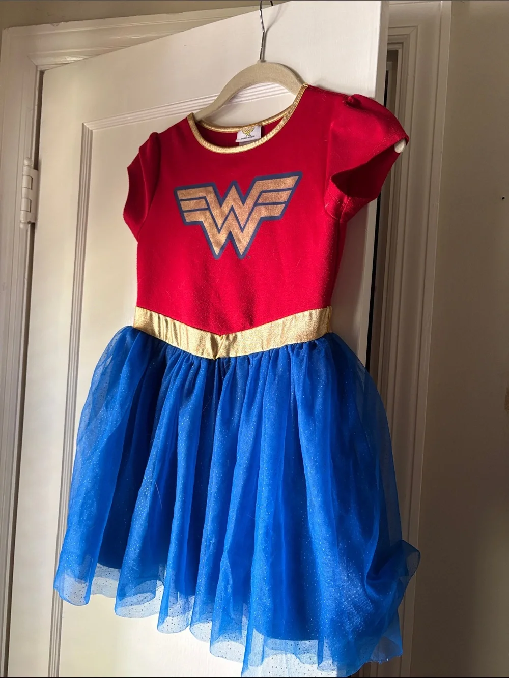 Wonder-Woman Kids Costume Dress - Red & Blue